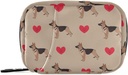Pudełko na pióro Niemiecki Shepherd Dog Heart 7 Day Pill Case Travel Pill Organizer Bag z Zipper Przenośny tygodniowy suplement witaminowy Holder Pouch Bag