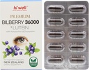 Hi Well Premium Bilberry 36000 + Lutein 12mg 60Vegtarian Capsules
