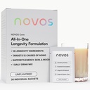NOVOS Core Longevity Mix, anti-Aging täydentää, Drink Powder Packet Ei maku - ihon tuki, energia, mielialatuki, uni ja kognitio tuki - 30 tarjoilut