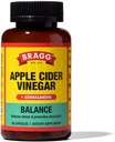 Bragg Daily Balance Apple Cider Vinegar eta Sensoril Ashwagandha kapsulak - 750mg Acetic Acid - Energia eta Pisua Kudeatzeko Laguntza - (90 Pills)