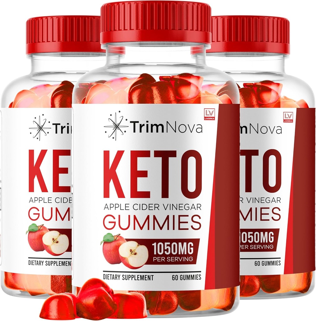 LIVORKA (3 Pack) TrimNova Chem ACV Gummies, TrimNova Gummies, TrimNova Keto ACV Gummies, TrimNova, TrimNova Chem ACV Gummies 1050MG, 180 Gummies 3 ay boyunca.