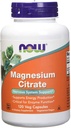 NOW Foods Magnesium Citrate 400 Milligram 120 Veg Capsules (Pack of 2)