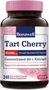Bonawell Tart Cirera 60: 1 extra, 3000mg Warner, Fet de Montmore Tart Cherries, àcid amb potència, 8 mes de presoners, 240 Capsule