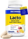 Enzymedica Lacto, Advanced Lactase Pills for Dairy Support, Helps Break Down Lactose, Casein & Fat, Dairy Relief Pills, Vegan, 90 капсул
