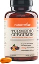 NatureWise Turmeric Curcumin 500mg with Black Pepper Softgels - Extra Strength, Artan Aboreksiya - Immune Support üçün 95 Curcuminoids & BioPerine - Gluten-Free, Non-GMO - 90 Count[3-Month Supply]