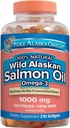 Čistá Aljaška Omega-3 Wild Aljašský losos olej 1000mg 210 ct
