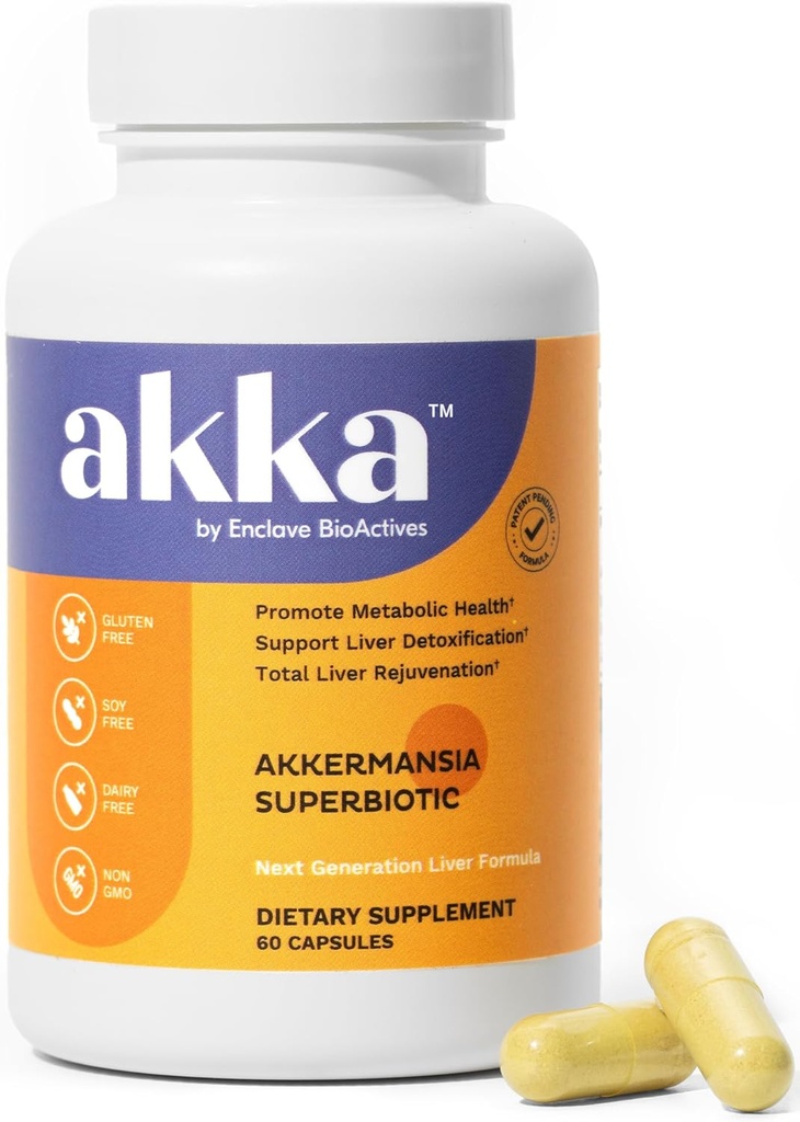 AKKA Premium Liver Cleanse Detox & Repair Superbiotikoa: Liver Detox, Regeneration, & Restoration Liver Support Supplement with Bioavailable Pasteurized Akkkkermansia | Vitality | Metabolism | Immunity
