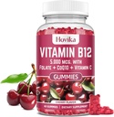 Vitamina B12 Complesso 5000 mcg Methyl B12, Adenosyl B12 & Hydroxy B12, con Coenzyme Q10, Folate, Vitamina C, Chewable B 12 per il supporto energetico, Metabolismo, Salute Bone - Cherry Flavor