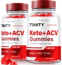 Rize Labs (pakke med 2 Trinity Keto + ACV Gummies for avansert vekttap, Premium Keto Plus ACV Formula, Alt naturlig Apple Cider Vinegar Supplement, Gummy 500 mg Review (120 Gummies)