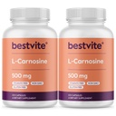 BESTVITE L-Carnosine 500mg (240 Capsules) (120x2) No Fillers - No Stearates - Non GMO - Gluten Free