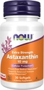 NOW Foods Supplementen, Astaxanthine 10mg, Extra Sterkte, afgeleid van niet-GMO Hematococcus Pluvialis Microalgen en heeft van nature voorkomende Luteïne, Canthaxanthine en Beta-Caroteen, 30 Softgels