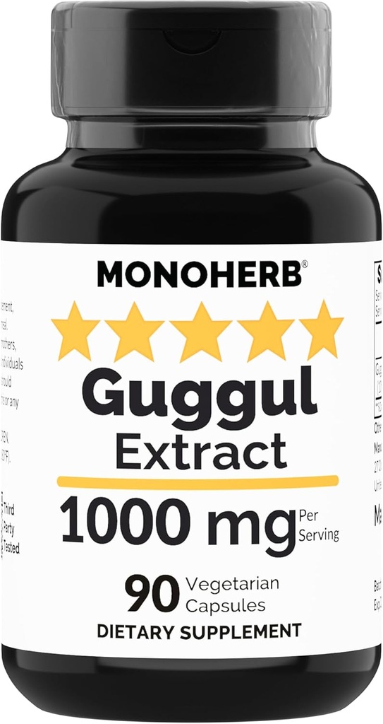 MONOHERB Guggul 추출물 1000 mg - 90 채식 캡슐