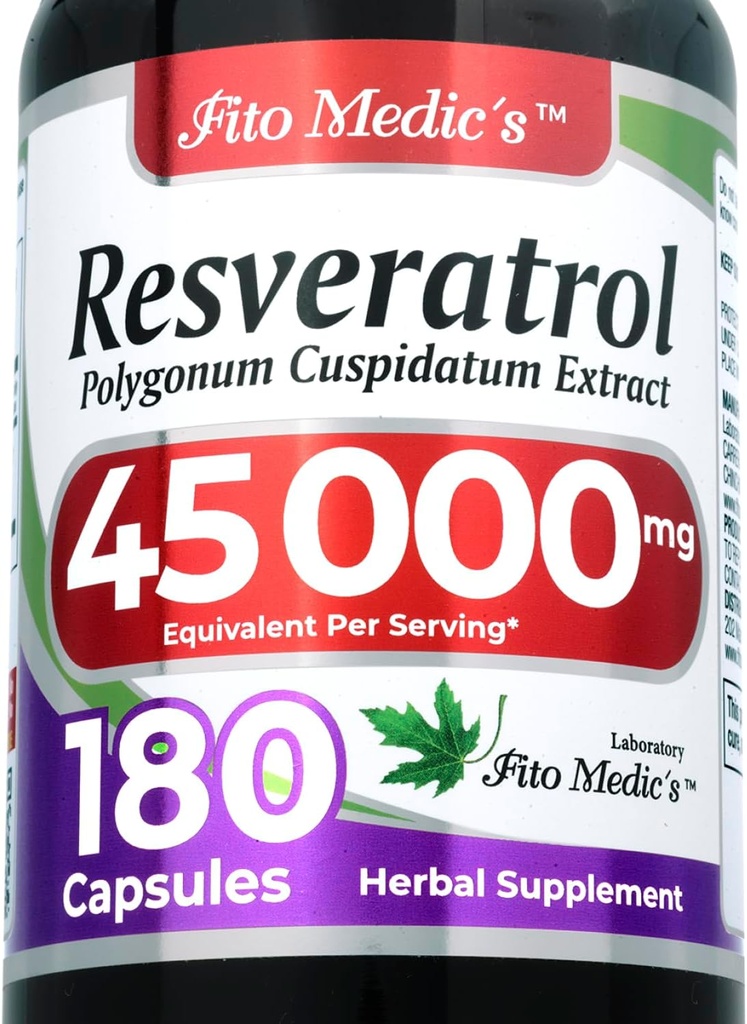 FITO MEDIC'S Lab; Resveratrols; Resveratrol bagātinātāji; Resveratrol Kapsulas 450 mg 100:1 uz 3-kapsulu Servē; 180 Caps