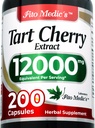 FITO MEDIC'S Lab | Tart Cherry Capsules | 200 kapslar | 12000 mg | Tart Cherry Extract | Cherry Extract | Concentrate Extract | Ultra hög Absorption.