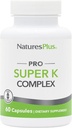 NaturesPlus PRO Super K Komplex - 60 Kapsle - Podporuje zdravý metabolismus vápníku - Obsahuje vitaminy K1 & K2 - Non- GMO, Vegan & gluten zdarma - 60 Služeb