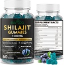Shilajit Gummies for Men & Women - Sugar-Free Shilajit Supplement Rich in 85+ Trace Minerals & Fulvic Acid, Providing Energy, Brain, and Immunity Support - 60 Gummies