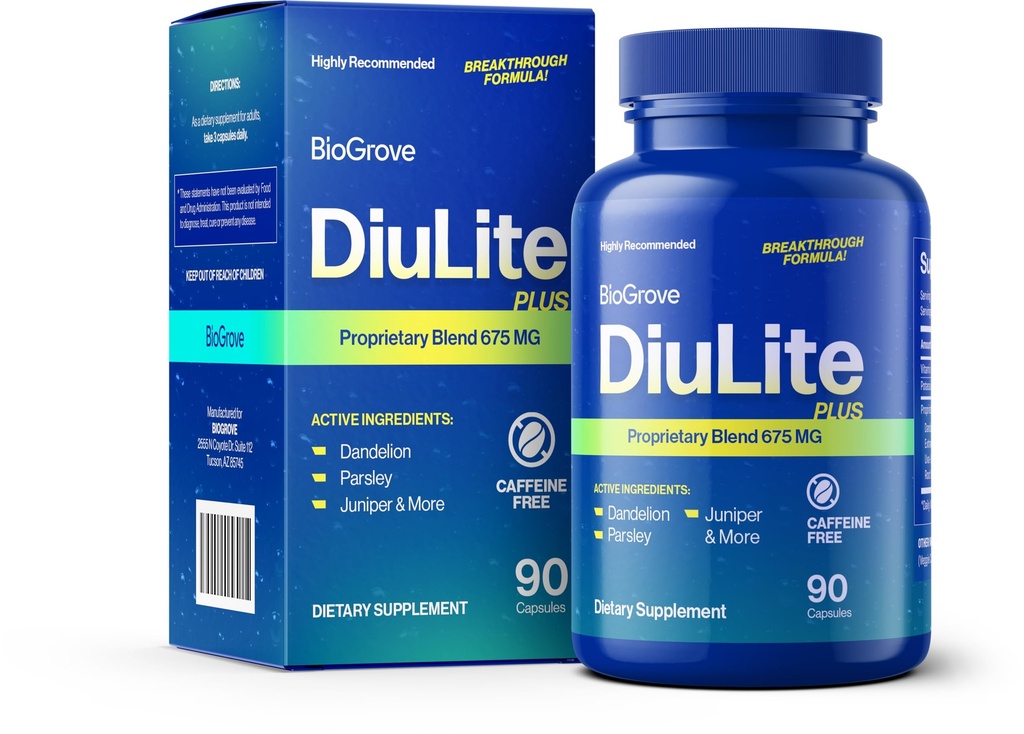 Water Pills for Swollen Feet & Legs (Easy-to-Swallow) Reduces Water Retention, Puffiness Without Side Effects - Top Value & Quality for Water Weight Loss - Diulite Will Have a Fast Effect on Your Body