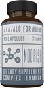 Acetyl L-Carnitine with Alpha Lipoic Acid - ALA ALC ALCAR - Alpha Lipoic Acid with Acetyl L-Carnitine - 525 mg ALCAR - 225 mg ALA - 90 Capsules