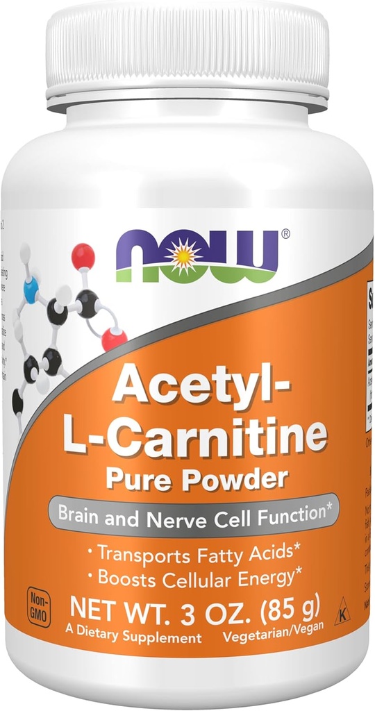 JETZT Nahrungsergänzungsmittel, ALC (Acetyl-L-Carnitin) Pulver, Gehirn und Nerve Cell Function*, 3-Ounce