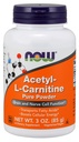Acetyl-L Carnitine, PURE POWDER, Powder 3 OZ by Now Foods (Pack of 3)