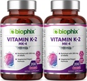 biophix Vitamin K2 MK-4-100 mcg 200 Caps with Alfalfa 2 Pack - Supports Strong Bones Immune Health