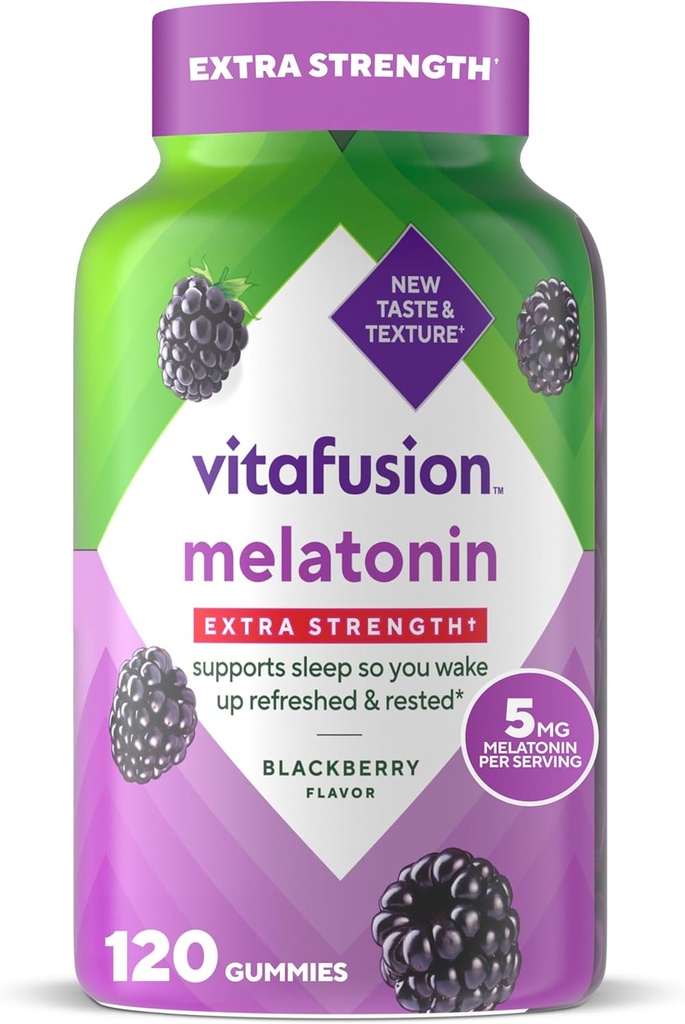 Vitafusion Extra Strength Mélatonine Vitamines Gummy, 5mg, 120 ct Gummies