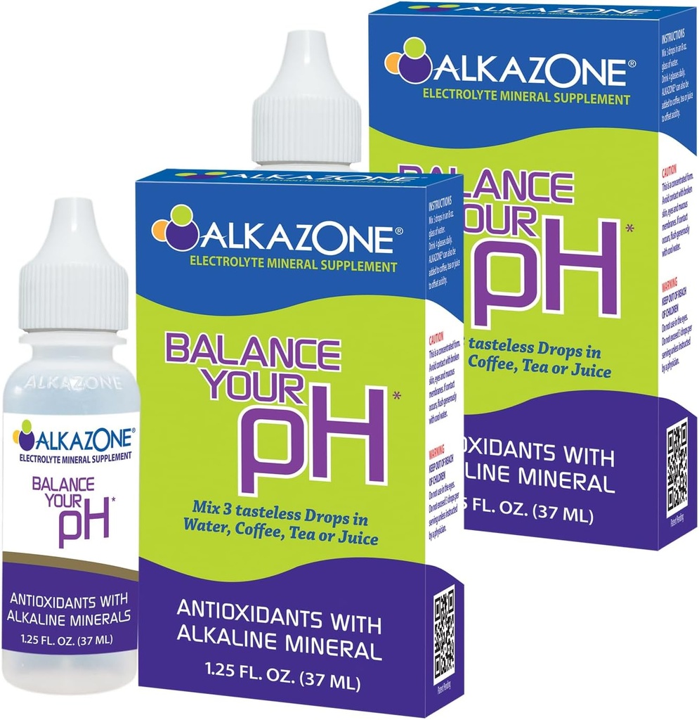 ALKAZOne สมดุล pH antoxidants Alkaline Meine Booter & Supplement (2 แพ็กส์)