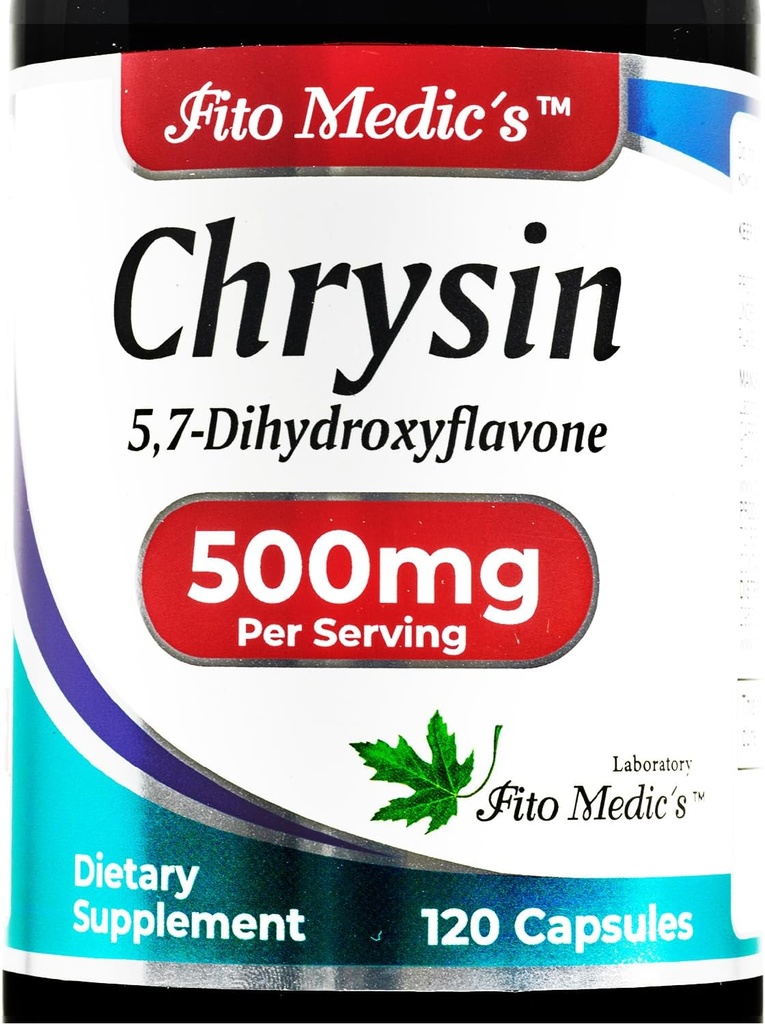 FITO MEDIC'S - Chrysin - 500mg- Passion Flower - 120 kapsulak, Absorption ultra altua.