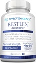 Science approuvée Restlex - 420 mg Mélange de glycinate de magnésium, L-théanine 200 mg - 60 capsules