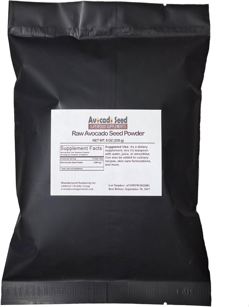 Raw Avocado Seed Granulaat 8 Ounces - Antioxidants,Fiber, Cholesterol,Hart Health,Skin Care-Made in USA-Original Fabrikant