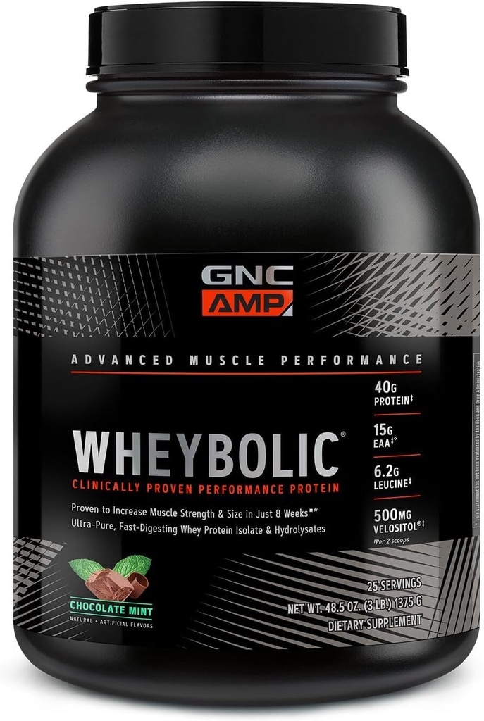 GNC AMP Wheybolic - Txokolate Mint (25 zerbitzatu)