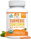 Kurcumin Turmeric Organik dengan Black Pepper Ekstrak 2000mg - Penangguhan Tinggi Suplemen Ultra - 95% Curcuminoid - Vegan, Non GMO untuk Dukungan Gabungan - 120 Kapsul