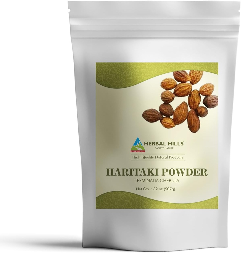 HERBAL HILLS Haritaki Powder Terminalia Chebula Inknut | 2 Pound/32 Oz | 1パック