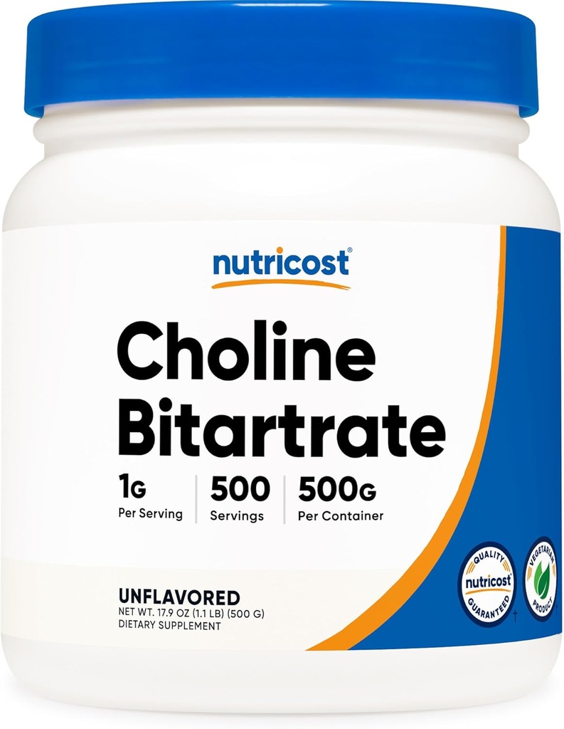 Nutricost Pure Chooline Bitartch Powder 500 Grams