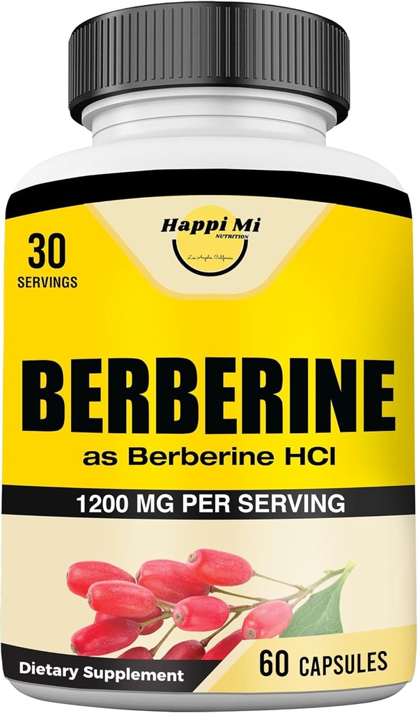 Berberina 1200mg Per servire come Berberina HCL, 60 capsule di verdure, 30 porzioni