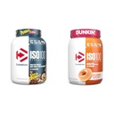 Dymatize ISO100 Hydrolyzed Protein Powder, 100% Whey Isolate, 25g of Protein, 5.5g BCAAs & ISO100 Hydrolyzed Protein Powder, 100% Whey Isolate, Dunkin' Glazed Donut Flavor