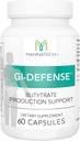 Mannatech Butyrate תוסף - תומך פונקציית מחסום Gut, Intestinal Health, ו- Digestive Comfort - מקדם הפקה קצרה של שומן שרשרת, תמיכה כספית תוספת GI-Defense 60 קפסולות