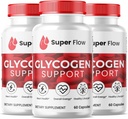 (3 Pack) Super Flow Glycogen, SuperFlow Glycogen Support Capsules, Glyco Optimizer Formula, Natural Blood Vessel Cleaner, Premium Super Flow Glycogen Support (180 Capsules)