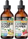 BIO KRAUTER Ginger Root Tinctuur 4 Fl. Oz. & Cayenne Pepper Tinctuur 4 Fl. Oz.