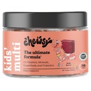 Chewsy Kids’ Multivitamin, Delicious Candy-Style Daily Vitamin Chews + Probiotics + Superfoods, Wild Berry Flavor Chewable Fruity Supplement Chews, Individually Wrapped, Easy to Enjoy, 30-Day Supply