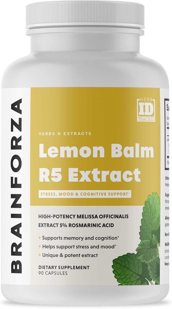 Hjerne Forza Lemon Balm R5 Extract Kapsler - Standardisert Ekstrakt 5% Rosmarinsyre, 90 Kapsler
