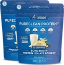 חלבון PureClean חלבון 25G Organic Grass פד Beef Bone Broth חלבון מן הבקר השוודי - Paleo & Keto-Friendly, Gluten-Free, Sugar-Free-Free - Enhanced with Collagen Peptides - (40 משרתים)
