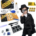 Spy Kit lastele Detektiiv Outfit Sõrmejälje Mänguasjad Kingitused 5 6 7 8 9 10 11-aastased Poisid Tüdrukud Uurimisrolli Mäng Kleit üles Costume Educational Science Secret Agent Sõrmejälje Tunnus