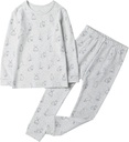 Owlivia 100% органично памучно бебе Long Sleve Pajama комплекти, Tolder Boy Girl 2-Piece Sleepwear