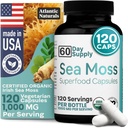 Atlantic Naturals Sea Moss Capsules with Moringa, Ashwagandha, Black Seed Oil, Inkivääri & Ginseng 