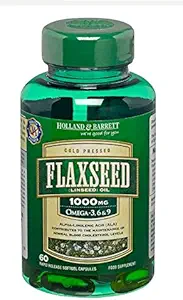 Holland & Barrett Vegetarian Flaxseed Linseed Oil 60 Capsules1000mg/Omega-3,6&9