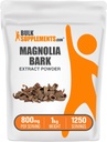 BulkSupplements.com Magnolia Bark Extract Powder - Magnolia Officinalis, Magnolia Bark Pielikums, Magnolia Extract - bez lipekļa, 800 mg uz vienu Kalpotāju, 1kg (2.2 mārciņas) (1. iepakojums)