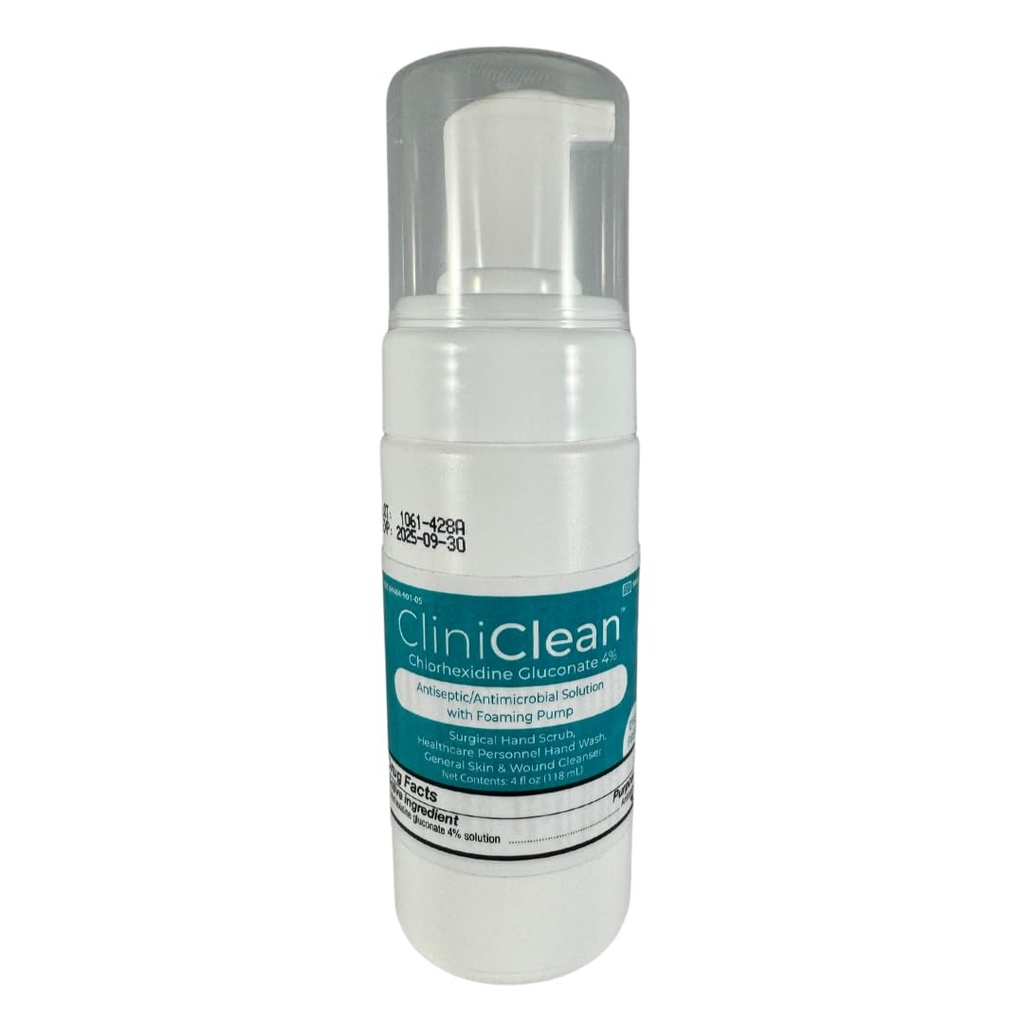 Chlorhexidine Gluconate 4% (CHG), Odorless, 염료 자유로운, 환자 Pre-Op Prep, 개인적인 손 세척, 손 Scrub (4oz. 거품 펌프) (1개의 병)를 포함하는 다재다능한, 방부제 해결책