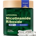 Renyqatt NAD+ Supplement - Liposomal Nicotinamide Riboside - Supplement for Anti-Aging, Energy, Focus - 80 Capsules（1B）