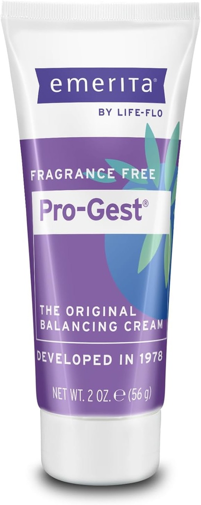 Emerita de Life-flo Pro-Gest Balncing Crenam - Progesterone Cream per a Dones - Original Balancam amb USP Progesterone de Wild Yam, Fragrance Free, sense Parabens, 60-Dia, 2o